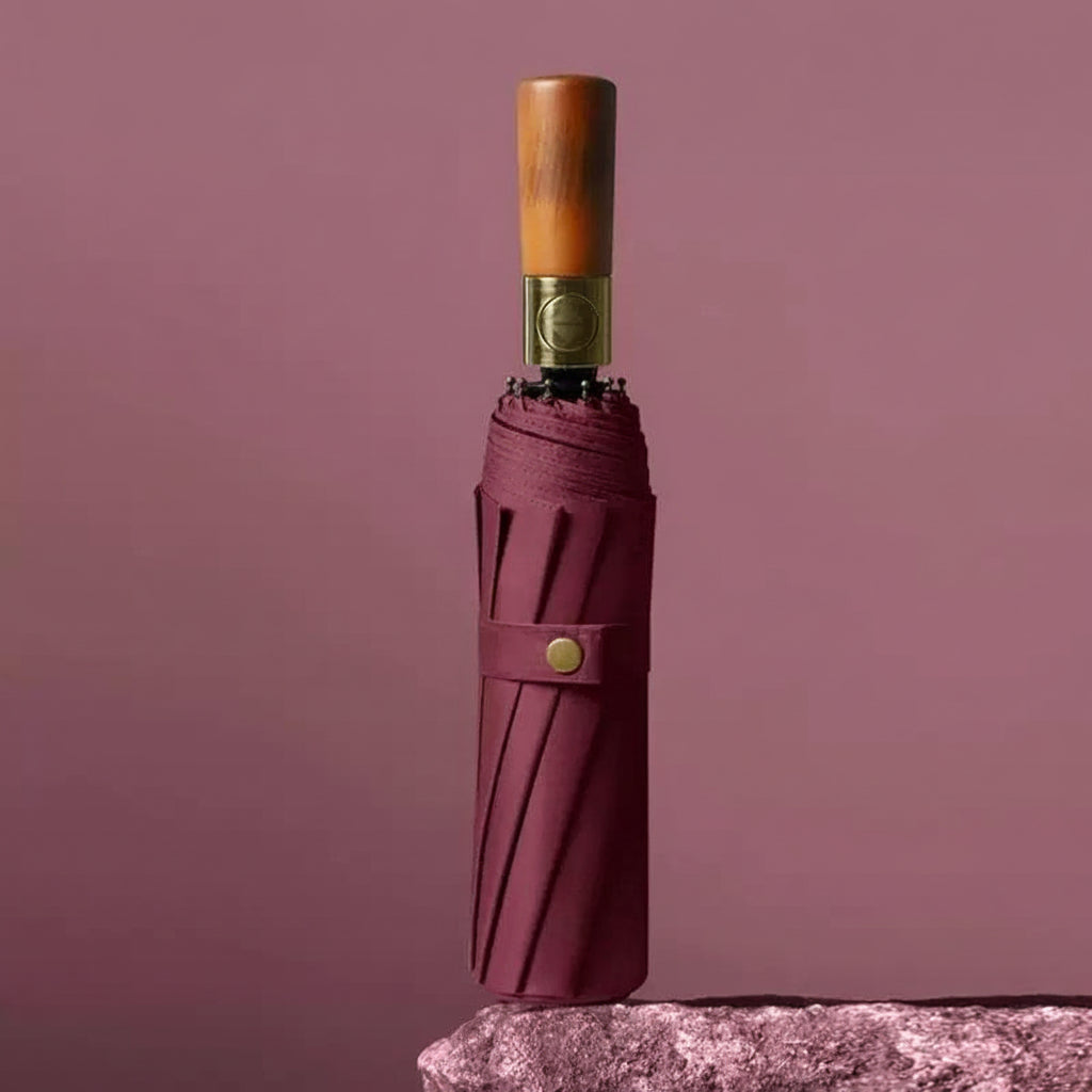 Atelier — Parapluie pliant poignée bois