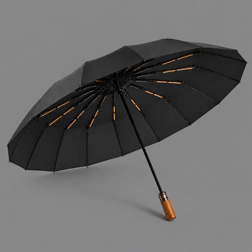 Atelier — Parapluie pliant poignée bois